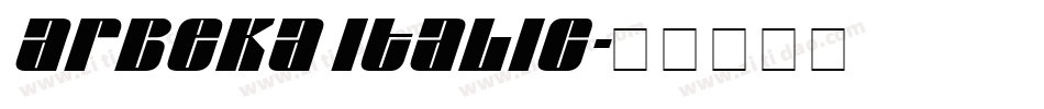 Arbeka Italic字体转换